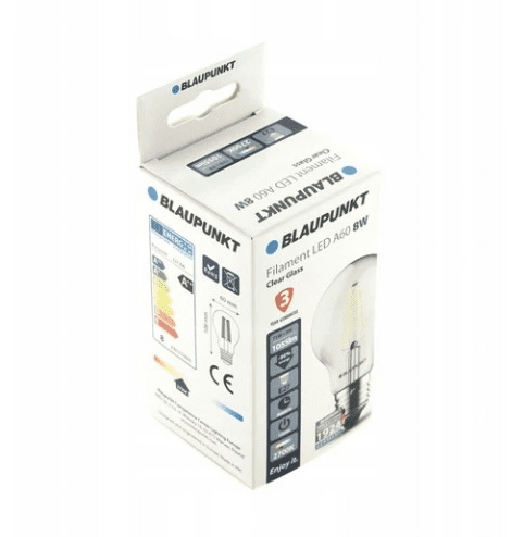 Żarówka LED Blaupunkt E27 8W A60 ściemnialna lampa loft kinkiet ściemniacz